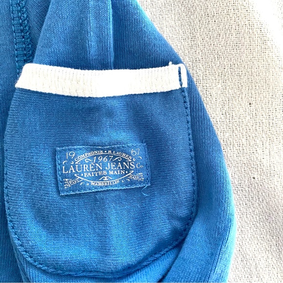 LRL Lauren Jean co blue knit top. SZ M. NWOT - Picture 4 of 9